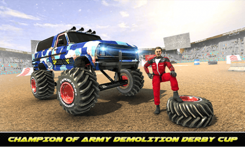 اسکرین شات بازی Army Monster Truck Demolition : Derby Games 2020 1
