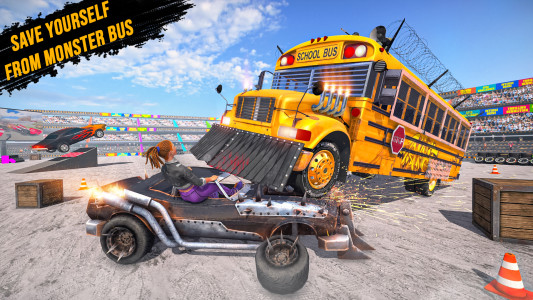 اسکرین شات 2 برنامه Monster Bus Derby Destruction