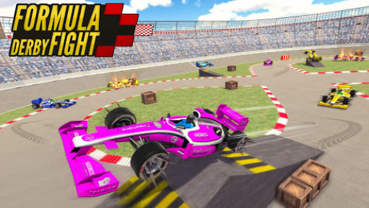 اسکرین شات برنامه Formula Car Crash Derby : Demolish Car Games 2020 3