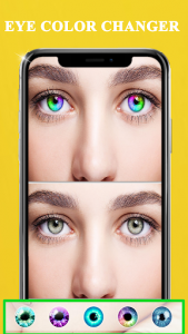 اسکرین شات برنامه eye color changer -face makeup 2