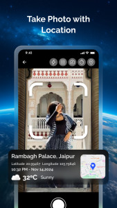 اسکرین شات 3 برنامه Go Earth Map: GPS Live Camera