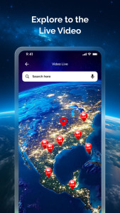 اسکرین شات 1 برنامه Go Earth Map: GPS Live Camera