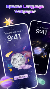 اسکرین شات برنامه Space Language Wallpaper 1