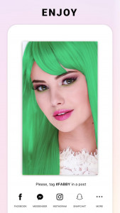 اسکرین شات برنامه Fabby Look: hair color changer 4