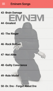 اسکرین شات برنامه Eminem Songs Offline(50 songs) 7