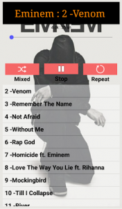 اسکرین شات برنامه Eminem Songs Offline(50 songs) 8