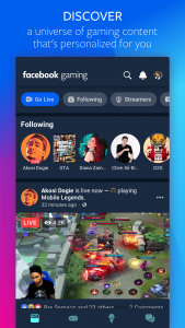 اسکرین شات برنامه Facebook Gaming: Watch, Play, and Connect 1
