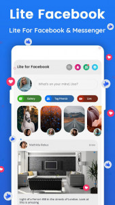 اسکرین شات برنامه Lite for Facebook - Quick Chat for Messenger 2