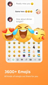 اسکرین شات برنامه Facemoji Emoji Keyboard Lite 2