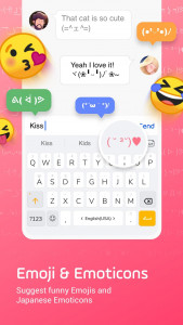 اسکرین شات برنامه Facemoji Emoji Keyboard Lite 4