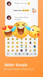 اسکرین شات 2 برنامه Facemoji Emoji Keyboard Lite