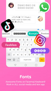 اسکرین شات برنامه Facemoji Emoji Keyboard Pro 4