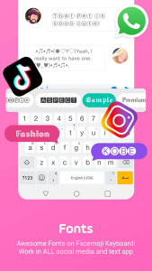 اسکرین شات 4 برنامه Facemoji Emoji Keyboard Pro