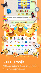 اسکرین شات 1 برنامه Facemoji Emoji Keyboard Pro