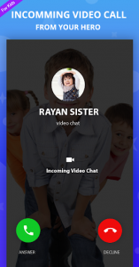 اسکرین شات برنامه fake call with rayan family : live video + chat 5