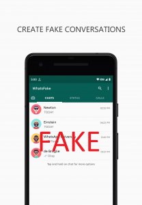 اسکرین شات برنامه WhatsFake - Fake Chat 1