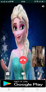 اسکرین شات برنامه Fake Call Elsa And Princess 2