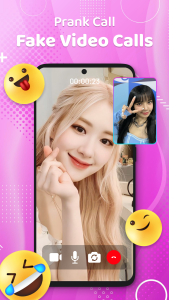 اسکرین شات 1 برنامه Idol Prank Video Call & Chat