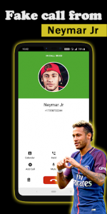 اسکرین شات برنامه Fake call Neymar Jr 2