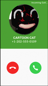 اسکرین شات برنامه Fake Call Cartoon Cat 2