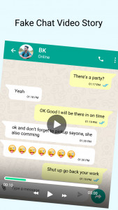 اسکرین شات برنامه Fake Chat Story - Make Conversation Prank Video 5
