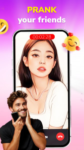 اسکرین شات 4 برنامه Prank Video Call & Fake chat