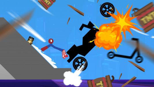 اسکرین شات بازی Falling Stickman Ragdoll 2D 3