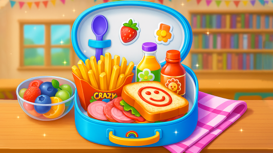 اسکرین شات 1 بازی School lunchbox food recipe