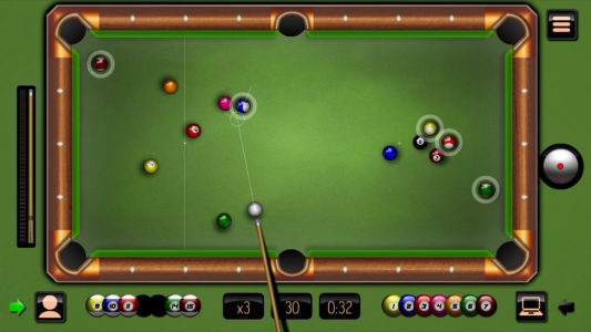 اسکرین شات بازی Famobi's 8 Ball Billiards 2