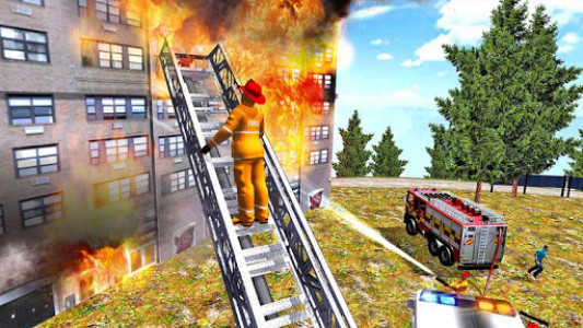 اسکرین شات بازی Fire Truck Driving Game 2019 3