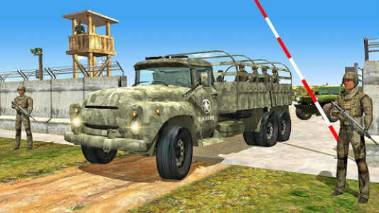 اسکرین شات برنامه Offroad Army Truck Driving Game 5