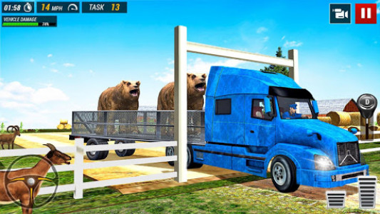 اسکرین شات بازی Offroad Truck Animal Transport Games 5