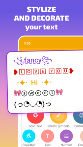 اسکرین شات 2 برنامه Stylish Text - Cool Fonts Art