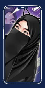 اسکرین شات برنامه Girly Hijab Wallpaper 2