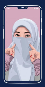 اسکرین شات برنامه Girly Hijab Wallpaper 5