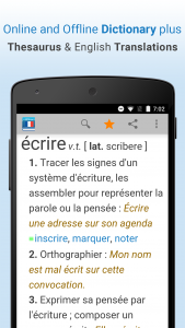 اسکرین شات 1 برنامه French Dictionary & Thesaurus
