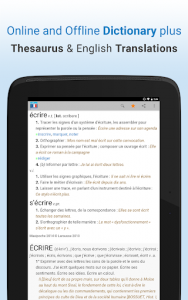 اسکرین شات برنامه French Dictionary & Thesaurus 5