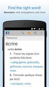 اسکرین شات 3 برنامه French Dictionary & Thesaurus