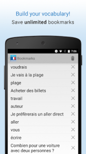 اسکرین شات برنامه French Dictionary & Thesaurus 4