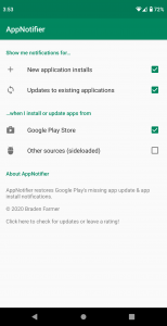 اسکرین شات 1 برنامه AppNotifier