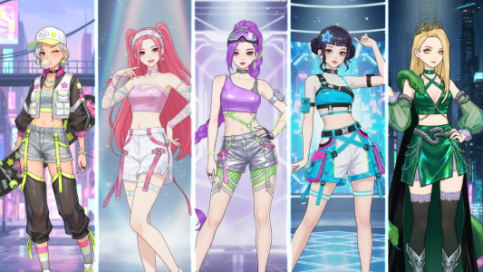 اسکرین شات 2 بازی Shining Me: Glow Idol Dress Up