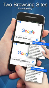 اسکرین شات 1 برنامه Fast Dual Browser - Split Brow