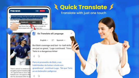 اسکرین شات برنامه Go Translate All Languages 2