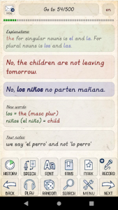 اسکرین شات برنامه Learn Spanish from scratch 8