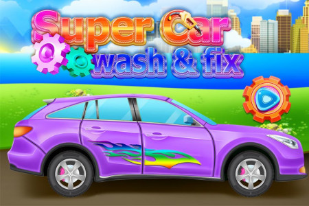 اسکرین شات برنامه Super Car Wash And Fix 1
