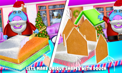 اسکرین شات بازی DIY Gingerbread House Cake Maker! Cooking Game 3