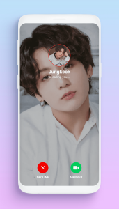 اسکرین شات 1 برنامه BTS Fake Video Call Prank