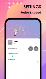 اسکرین شات 4 برنامه BTS Shimeji - Live Wallpaper