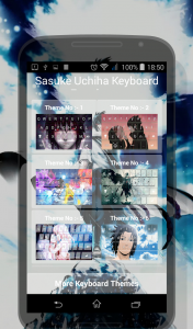 اسکرین شات برنامه Sasuke Keyboard Theme 3