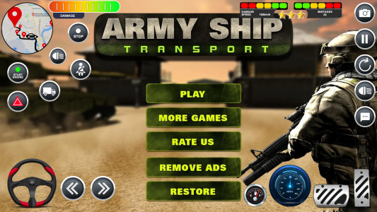 اسکرین شات بازی Army Transport Tank Ship Games 4